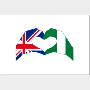 We Heart UK & Nigeria Patriot Flag Series Posters and Art